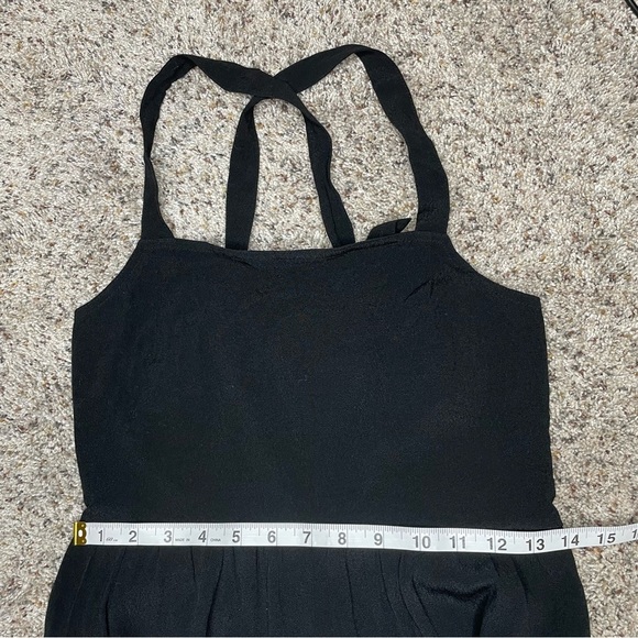 Madewell Smocked Crop Wide Leg Jumpsuit in True Black 2 H1084 - Picture 13 of 16